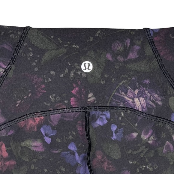Lululemon Train Times Crop 17" Leggings in Frozen Flourish Multi Black Size 4 - Picture 6 of 8